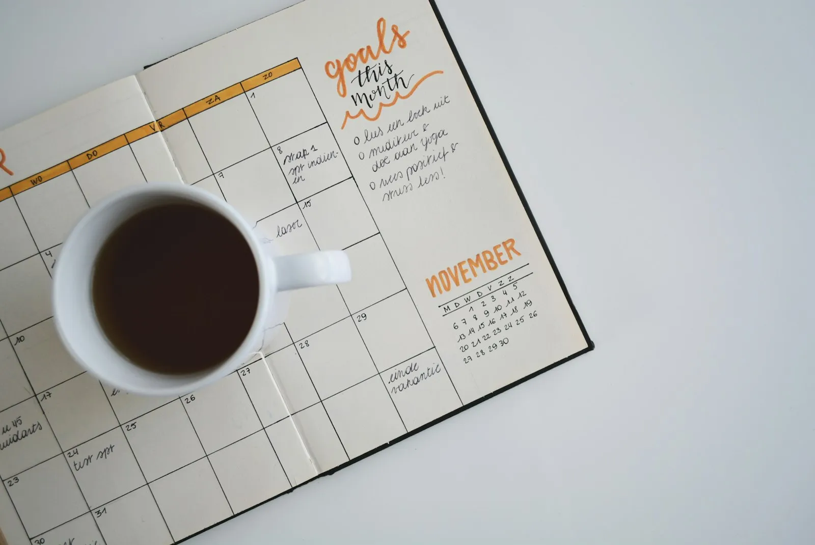 A person looking at a calendar and a to do list labeled “leave paperwork”